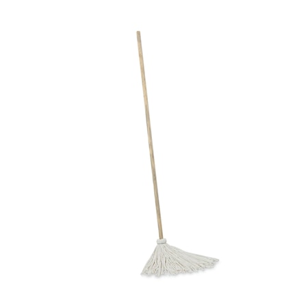 Boardwalk Handle/Deck Mops, No 12 White Rayon Head, 48" Natural Wood Handle, PK6 BWK112R